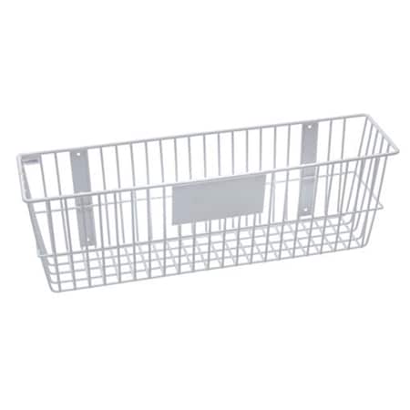 Vaser Designs 24 x 6 x 8 in. Wire Basket - White VA2588095
